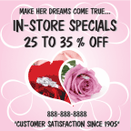 Florist floor decal advertisement
