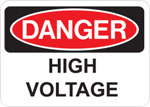 High voltage sign