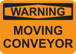 Moving conveyor sign