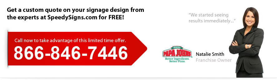 Image: Get a free quote on your custom signage needs.