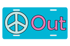 Personalized Peace License Plate Personalized Peace License Plate