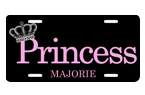 Customized Princess License Plate Customized Princess License Plate