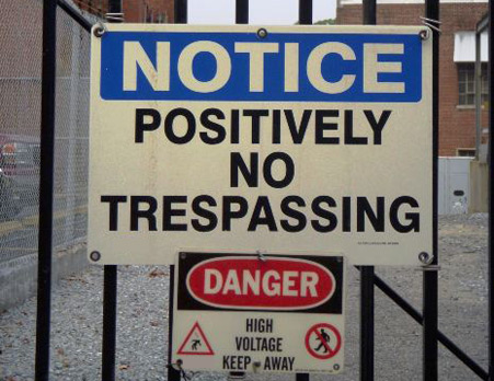 Hanging Danger Signs