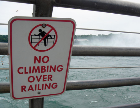 No Climbing Signs