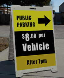 Parking Sidewalk Sign