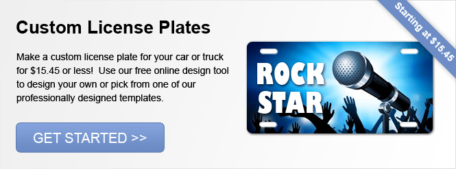 Image: Custom License Plates!