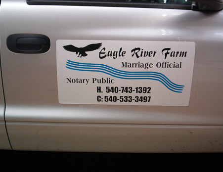 Notary public sign magnet