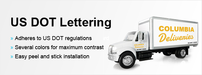 Image: US DOT Lettering for your commercial trucks!